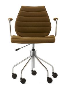 Maui Soft Swivel Chair Mustard|Chrome