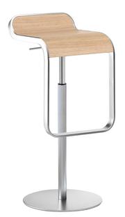 LEM Bar Stool 66-79 cm|Bleached oak / matt chrome-plated