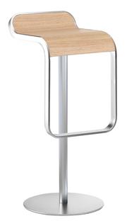 LEM Bar Stool 80 cm - fixed|Bleached oak / matt chrome-plated