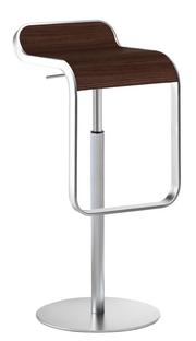 LEM Bar Stool 66-79 cm|Dark walnut oak / matt chrome-plated