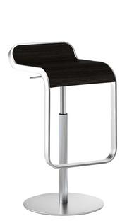 LEM Bar Stool 55-67 cm|Black stained oak / matt chrome-plated