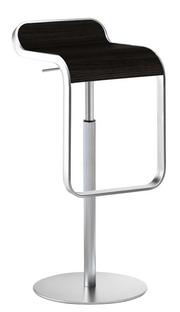 LEM Bar Stool 66-79 cm|Black stained oak / matt chrome-plated