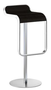 LEM Bar Stool 80 cm - fixed|Black stained oak / matt chrome-plated