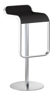 LEM Bar Stool 80 cm - fixed|Black / matt chrome-plated