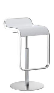 LEM Bar Stool 55-67 cm|White / matt chrome-plated