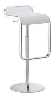 LEM Bar Stool 66-79 cm|White / matt chrome-plated