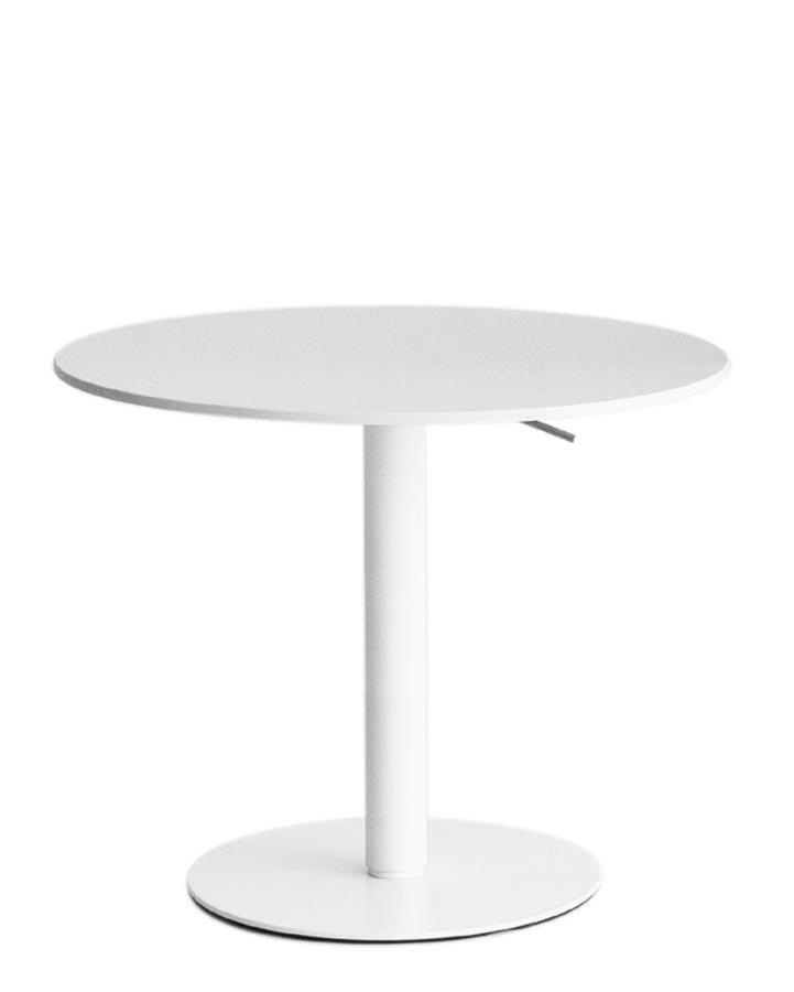 オープニング大セール】 BRIO Round Table White Laminate 昇降式