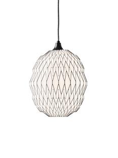 Caleo Pendant 1: H 33 x Ø 24 cm|White/bronze