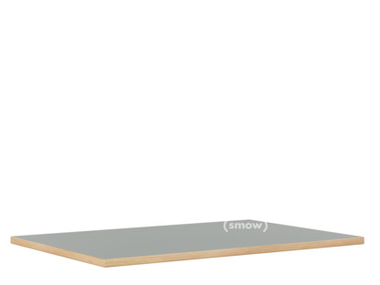 Table Top for Eiermann Table Frames Linoleum ash grey (Forbo 4132) with oak edge|120 x 80 cm