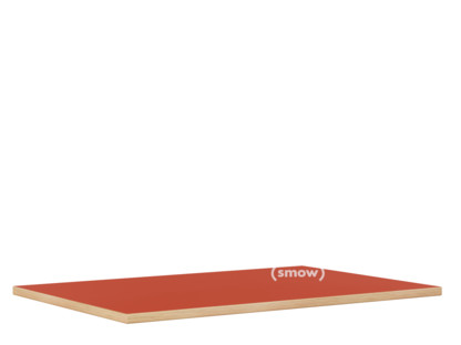 Table Top for Eiermann Table Frames Linoleum salsa red (Forbo 4164) with oak edge|160 x 80 cm