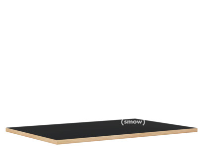 Table Top for Eiermann Table Frames Linoleum black (Forbo 4023) with oak edge|160 x 80 cm