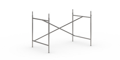Eiermann 1 Table Frame  Clear lacquered steel|Offset|110 x 66 cm|With extension (height 72-85 cm)