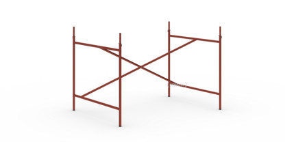 Eiermann 1 Table Frame  Oxide red|Offset|110 x 78 cm|With extension (height 72-85 cm)