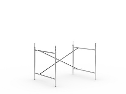 Eiermann 2 Table Frame  Chrome|Vertical,  offset|100 x 78 cm|With extension (height 72-85 cm)