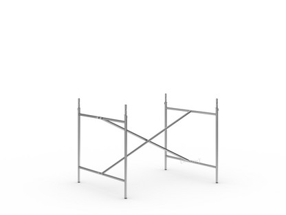 Eiermann 2 Table Frame  Stainless steel|Vertical,  centred|100 x 78 cm|With extension (height 72-85 cm)