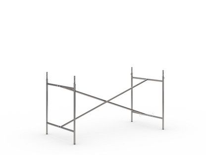 Eiermann 2 Table Frame  Clear lacquered steel|Vertical,  centred|135 x 66 cm|With extension (height 72-85 cm)