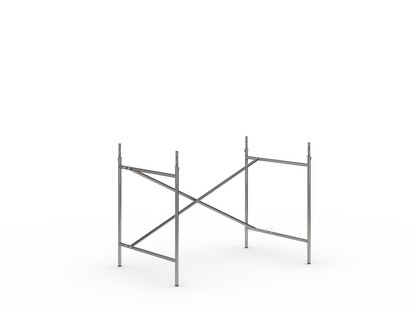 Eiermann 2 Table Frame  Clear lacquered steel|Vertical,  offset|100 x 66 cm|With extension (height 72-85 cm)