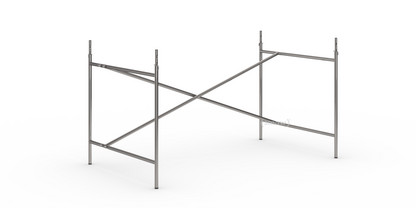 Eiermann 2 Table Frame  Clear lacquered steel|Vertical,  offset|135 x 78 cm|With extension (height 72-85 cm)