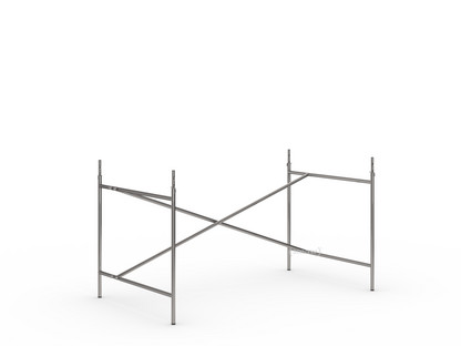 Eiermann 2 Table Frame  Clear lacquered steel|Vertical,  offset|135 x 78 cm|With extension (height 72-85 cm)