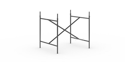 Eiermann 2 Table Frame  Black|Vertical,  centred|80 x 66 cm|With extension (height 72-85 cm)