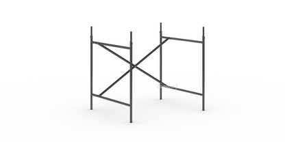 Eiermann 2 Table Frame  Black|Vertical,  offset|80 x 66 cm|With extension (height 72-85 cm)