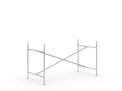 Eiermann 2 Table Frame  Silver|Vertical,  centred|135 x 66 cm|With extension (height 72-85 cm)