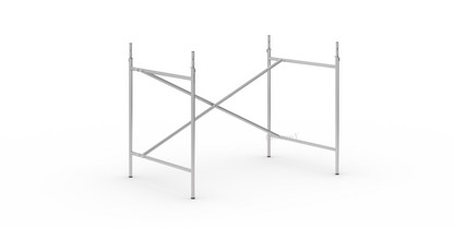 Eiermann 2 Table Frame  Silver|Vertical,  offset|100 x 66 cm|With extension (height 72-85 cm)
