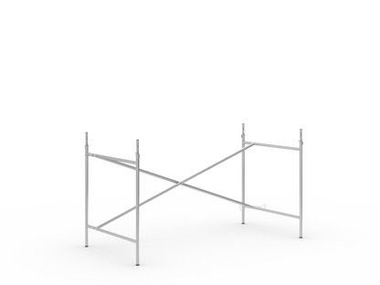 Eiermann 2 Table Frame  Silver|Vertical,  offset|135 x 66 cm|With extension (height 72-85 cm)