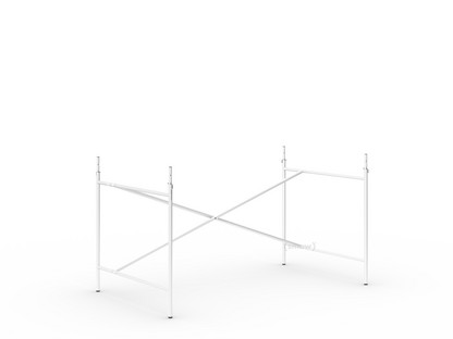 Eiermann 2 Table Frame  White|Vertical,  offset|135 x 78 cm|With extension (height 72-85 cm)