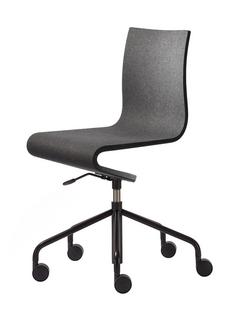 Work Chair Seesaw Black, with gas spring|Without armrests|Black ash with anthracite felt