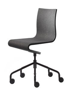 Work Chair Seesaw Black, with spindle|Without armrests|Black ash with anthracite felt