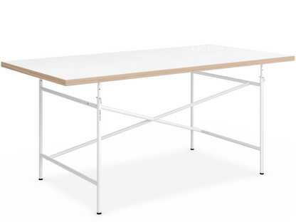 Children's Table Eiermann 150 x 75 cm|Melamine white with oak edges|White
