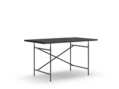 Eiermann Table Linoleum black with black edge (Forbo 4023)|140 x 80 cm|Black|Vertical,  offset (Eiermann 2)|100 x 66 cm