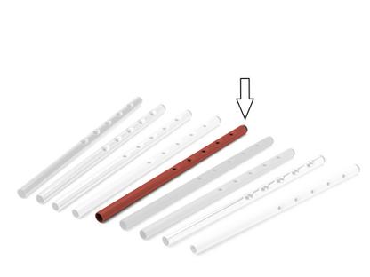 Height Extension (1 Set) for Eiermann Table Frames Oxide red