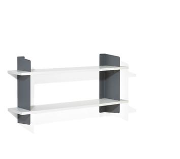 Wall Shelf Atelier MDF melamine white|Basalt grey|Version 2|140 cm