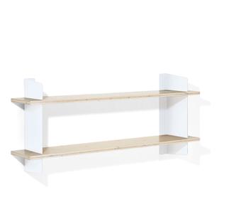 Wall Shelf Atelier 3-layer fir/spruce veneer with white-pigmented lacquer|White|Version 2|160 cm