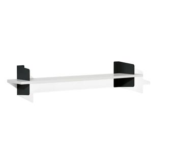 Wall Shelf Atelier MDF melamine white|Black|Version 1|160 cm