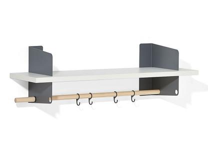 Wardrobe / Kitchen Shelf Atelier MDF melamine white|Basalt grey