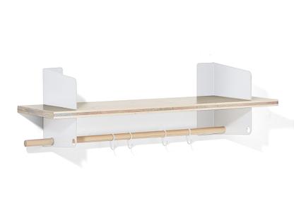 Wardrobe / Kitchen Shelf Atelier 3-layer fir/spruce veneer with white-pigmented lacquer|White