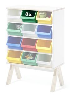 Set of 3 Plastic Boxes for Famille Garage (Small) Green