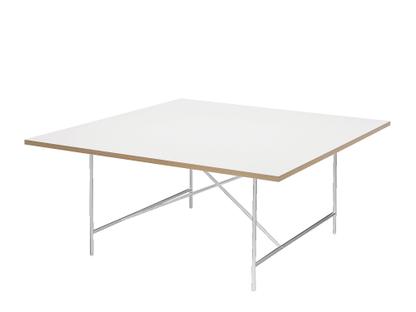 Eiermann 1 Conference Table White melamine with oak edge|Chrome|Without Leveling Feet (H 72cm)