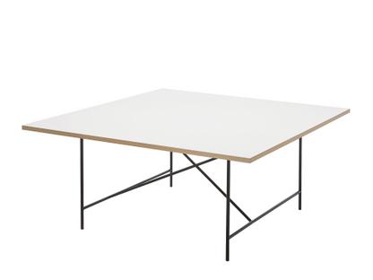 Eiermann 1 Conference Table White melamine with oak edge|Black|Without Leveling Feet (H 72cm)