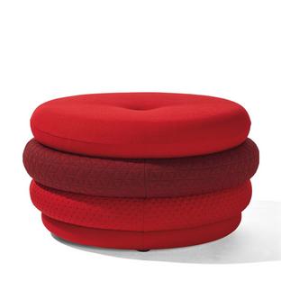 Pouf Fat Tom 4-layer, without legs|Red