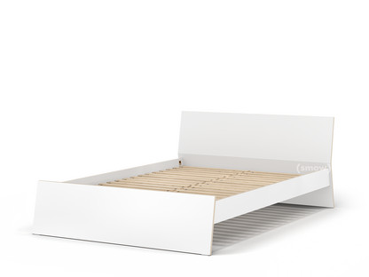 Stockholm Bed 140 x 200 cm|White|With headboard|With slatted frame