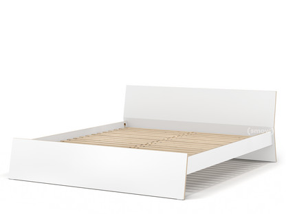 dubbele fabriek Egoïsme Richard Lampert Stockholm Bed, 180 x 200 cm, White, With headboard, With  slatted frame by Alexander Seifried, 2019 - Designer furniture by smow.com