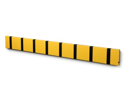 Knax 8 hooks|Black|MDF yellow lacquered