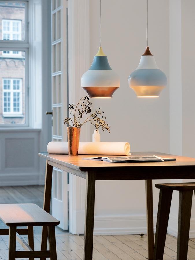 Cirque Pendant Lamp, Medium: Ø 22 x H 29,5 cm, Yellow