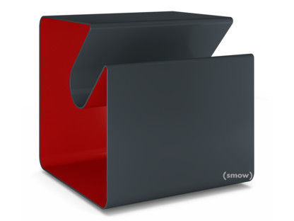 V44 Side Table Anthracite grey (RAL 7016) - Ruby red (RAL 3003)|Glides