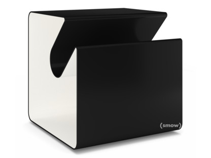 V44 Side Table Jet black(RAL 9005) - Pure white (RAL 9010)|Glides