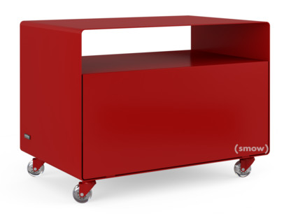 Trolley R 107N Self-coloured|Ruby red (RAL 3003)|Transparent castors